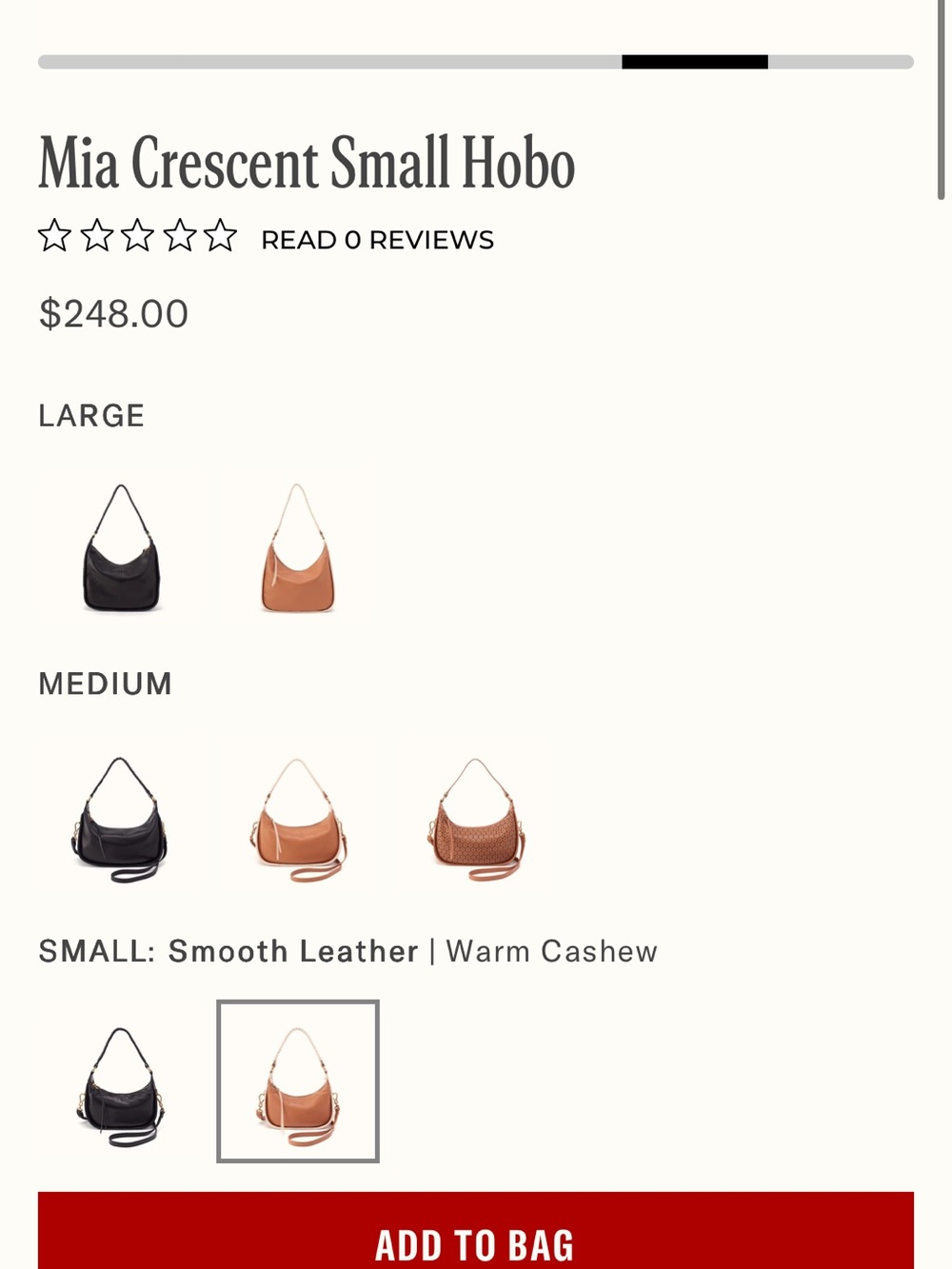 HOBO Mia Crescent Small Shoulder Bag 100% genuine leather - Picture 9 of 9